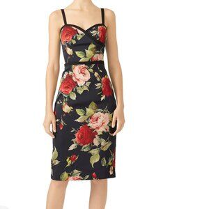Black Halo Daria Sheath Floral Dress Size 6